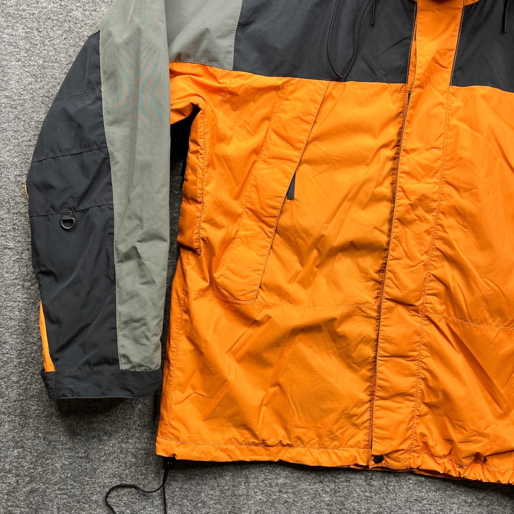 The North Face Jacket Mens XL Orange Black Grey Hooded Windbreaker - Picture 13 of 16